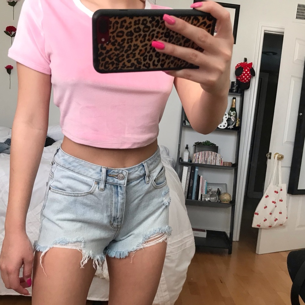 Pacsun ripped jean shorts